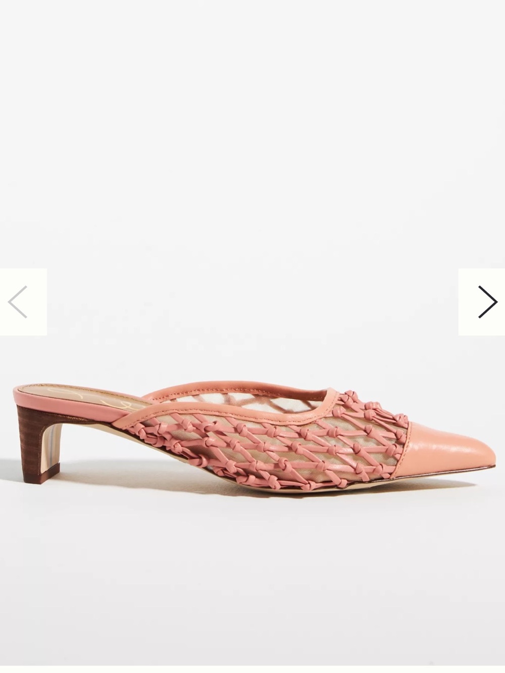 Sam Edelman Snyder Pink Braided Pointed-Toe Low Heel Mule